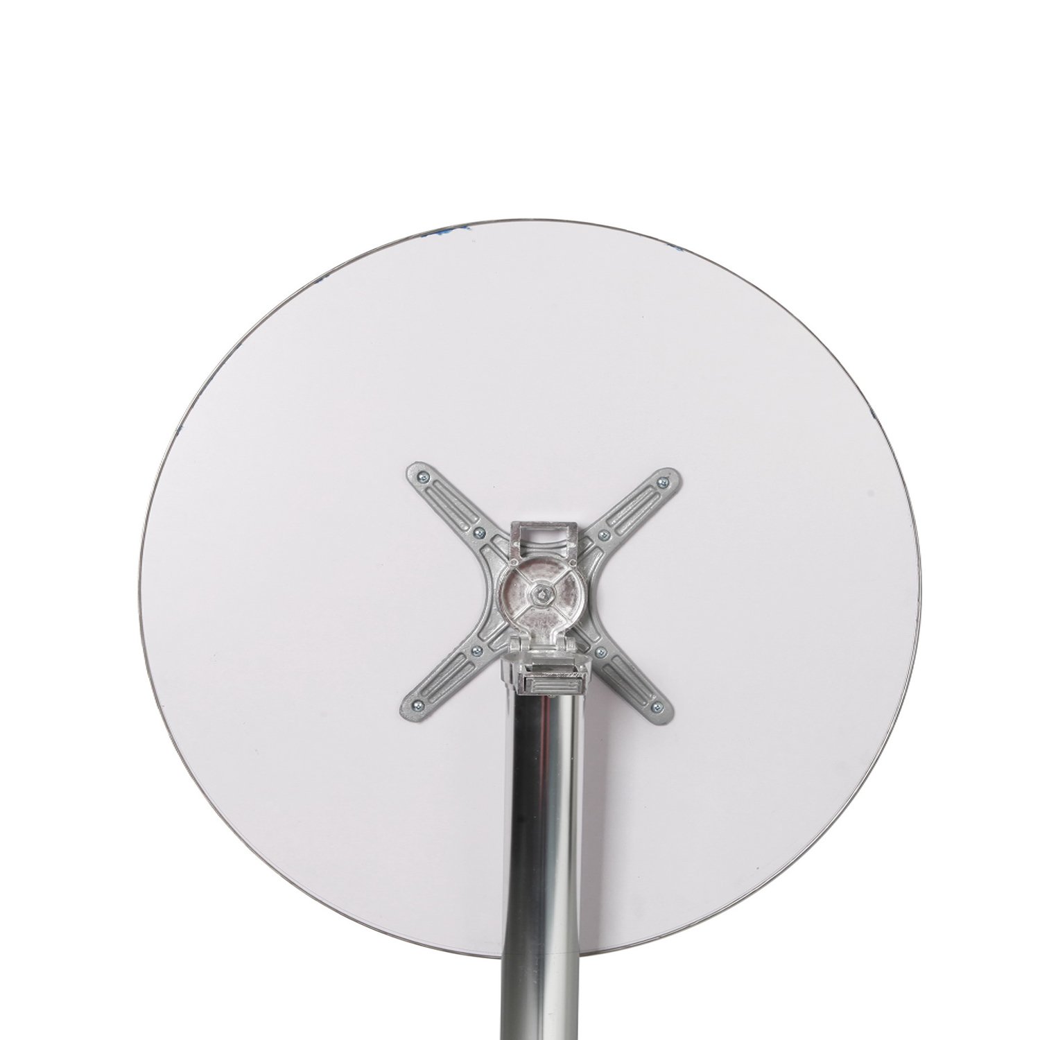 Tavolo da bistrò pieghevole regolabile in altezza argento diametro 60 cm altezza 70/110 cm