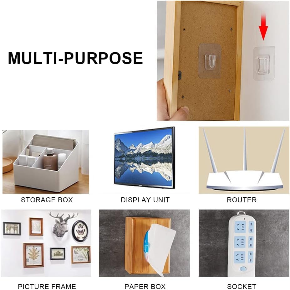 AEE® 10 Çift Yapışkanlı Geçmeli Asma Aparatı Kanca Askı Sabitleyici Klips Seti – Delmeden Montaj – Su Geçirmez Güçlü Yapışkan – Duş Rafı, Mutfak, Banyo ve Ev Düzenleyici Sabitleme Aparatı
