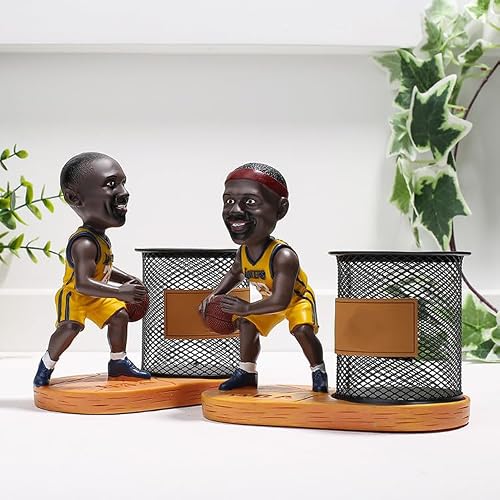 Basketball Star Pen Holder Set - Pencil Holder Pen Holder Makeup Brush Holders, Desk Accessories & Workspace Organizers for Home, School & Office Creative Gift for Fans and Students (#23)