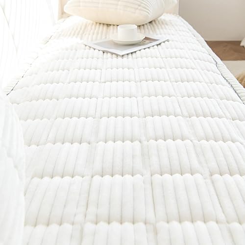 Miniatura 33 de vctops Funda de Sofá a Rayas de Pana Súper Suave Funda de Sofá Seccional Lavable Antideslizante Protector de Muebles para Niños Perros Mascotas, 1