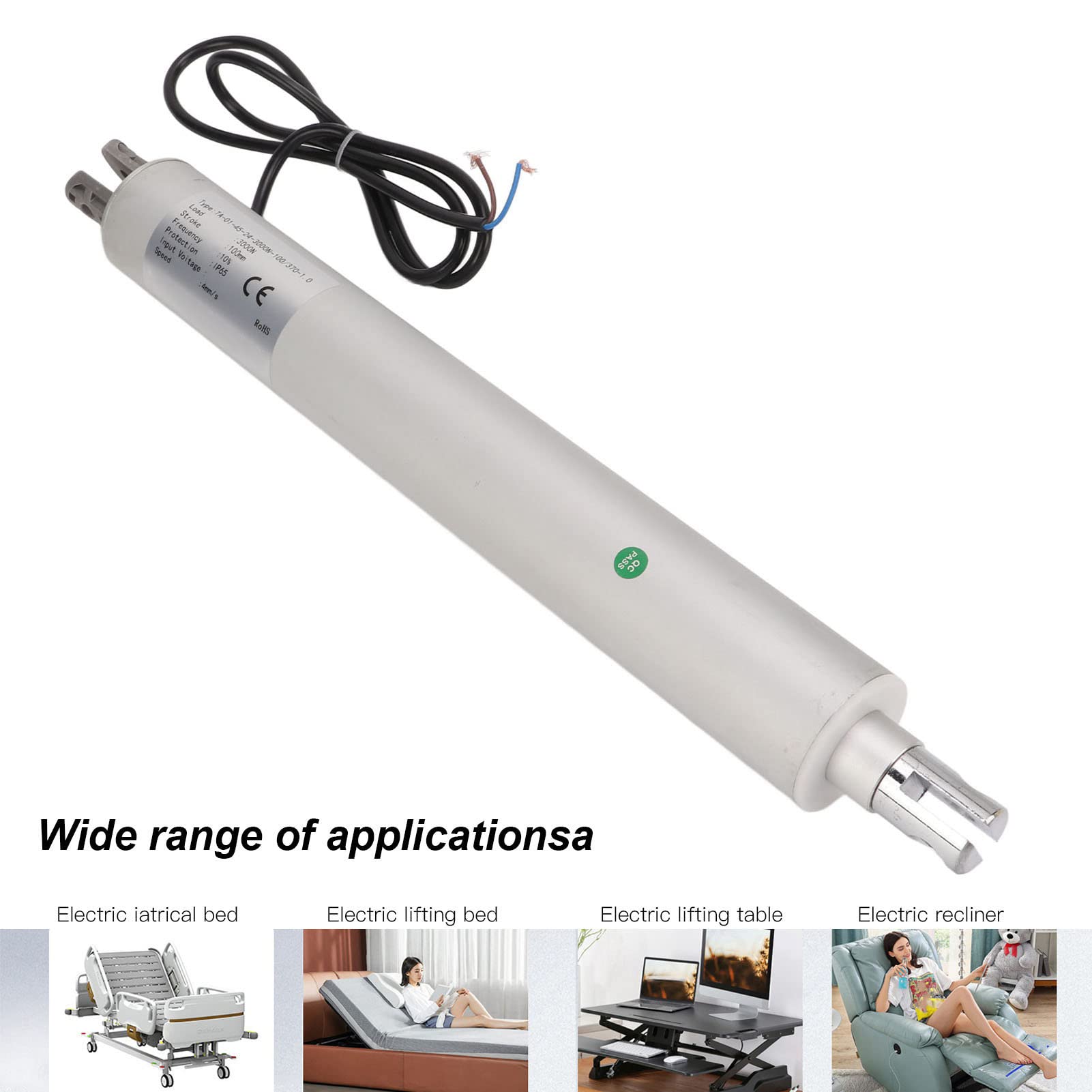 Actuador Eléctrico Lineal de de 100 Mm, Diseño de Alta Velocidad