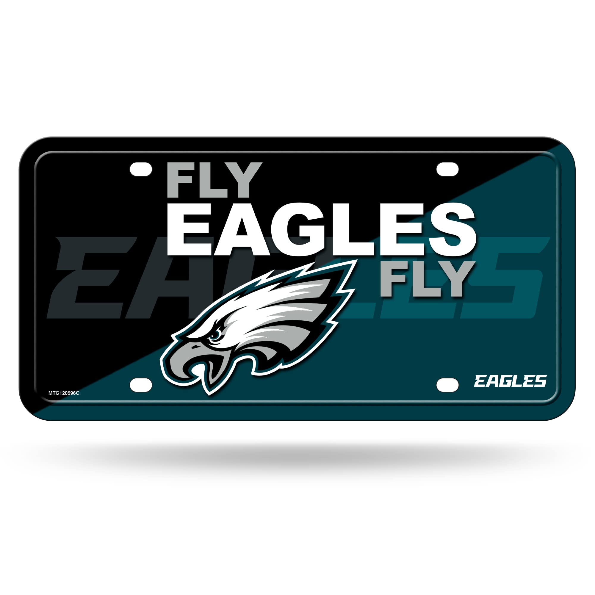 Rico Industries NFL Football Philadelphia Eagles Fly Eagles Fly Metal Tag, 12" x 6"