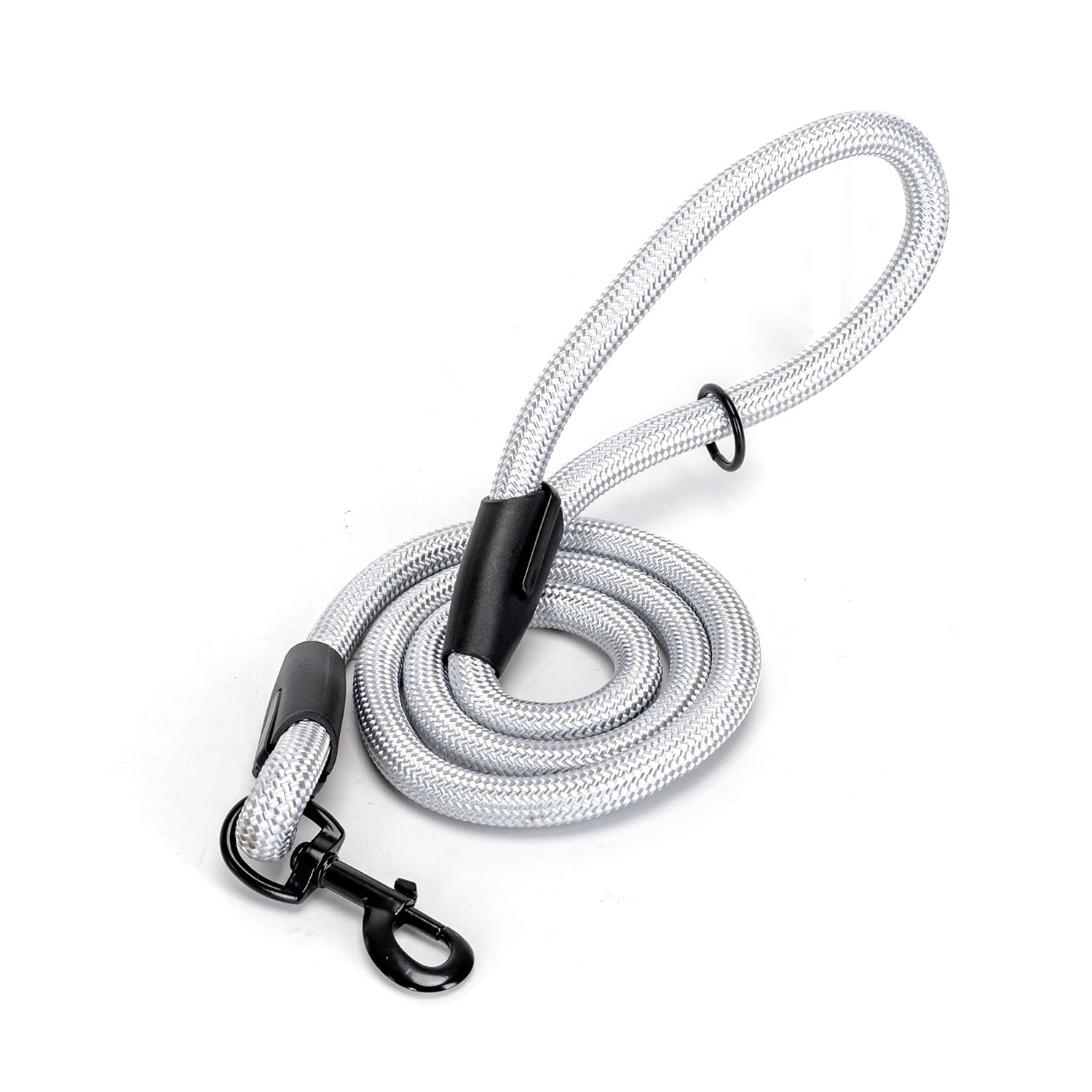 Round Rope Dog Leash, Strong and Comfortable, Ideal for Walks Training and Controlling Your Pet, Monochrome - Image 3