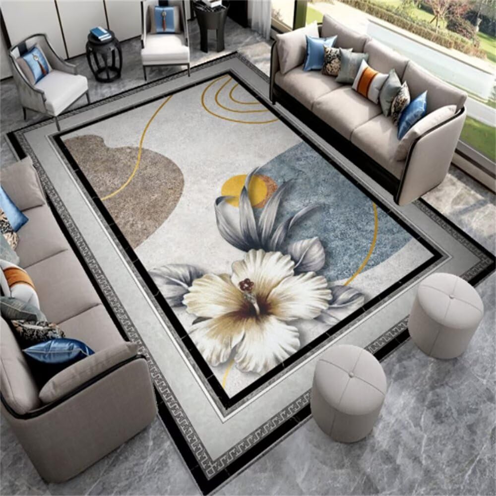 Tapis enfants gris et bleu vintage pour créer un espace de jeu chaleureux
