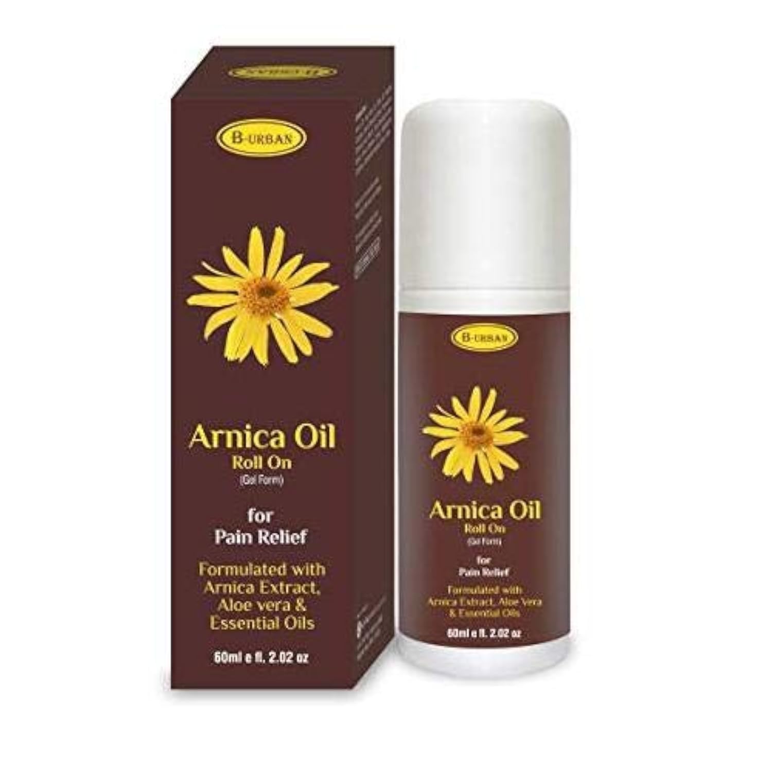 B-Urban Pure & Natural Arnica Oil Roll-on For Faster Relief from Body Spasm, Joint pain, Muscle pain, Shoulder pain, Back pain, Knee pain, Body Ache, Headache, Pain Relief Oil- 60 ML (Pack of 1) (B07ZTGMZGR) Amazon Price History, Amazon Price Tracker