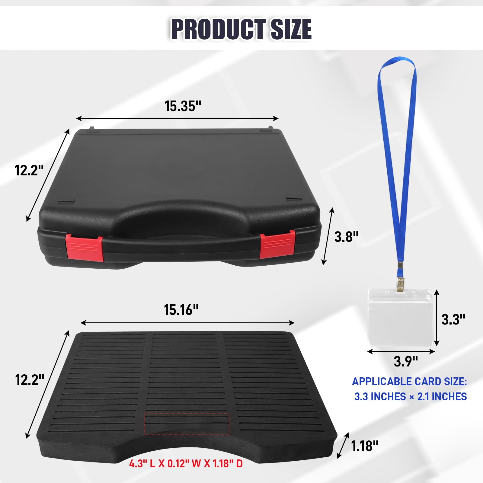 Confezione da 2 custodie organizer per targhette con nome, 118 scomparti foderati in EVA, con 60 porta badge orizzontali, scatola porta badge per ufficio, eventi, conferenze
