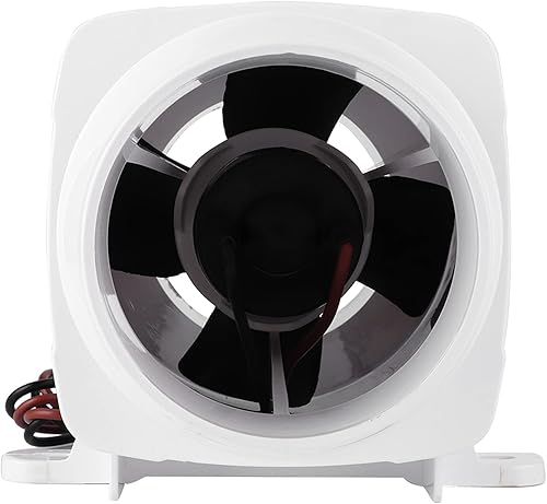 Miniatura 9 de Marine Bilge Air Blower, 3inch 130 CFM 3800 LPM 12V 24V, White ABS Plastic Construction with Mounting Brackets for Galley, Bilge and Head (24V)