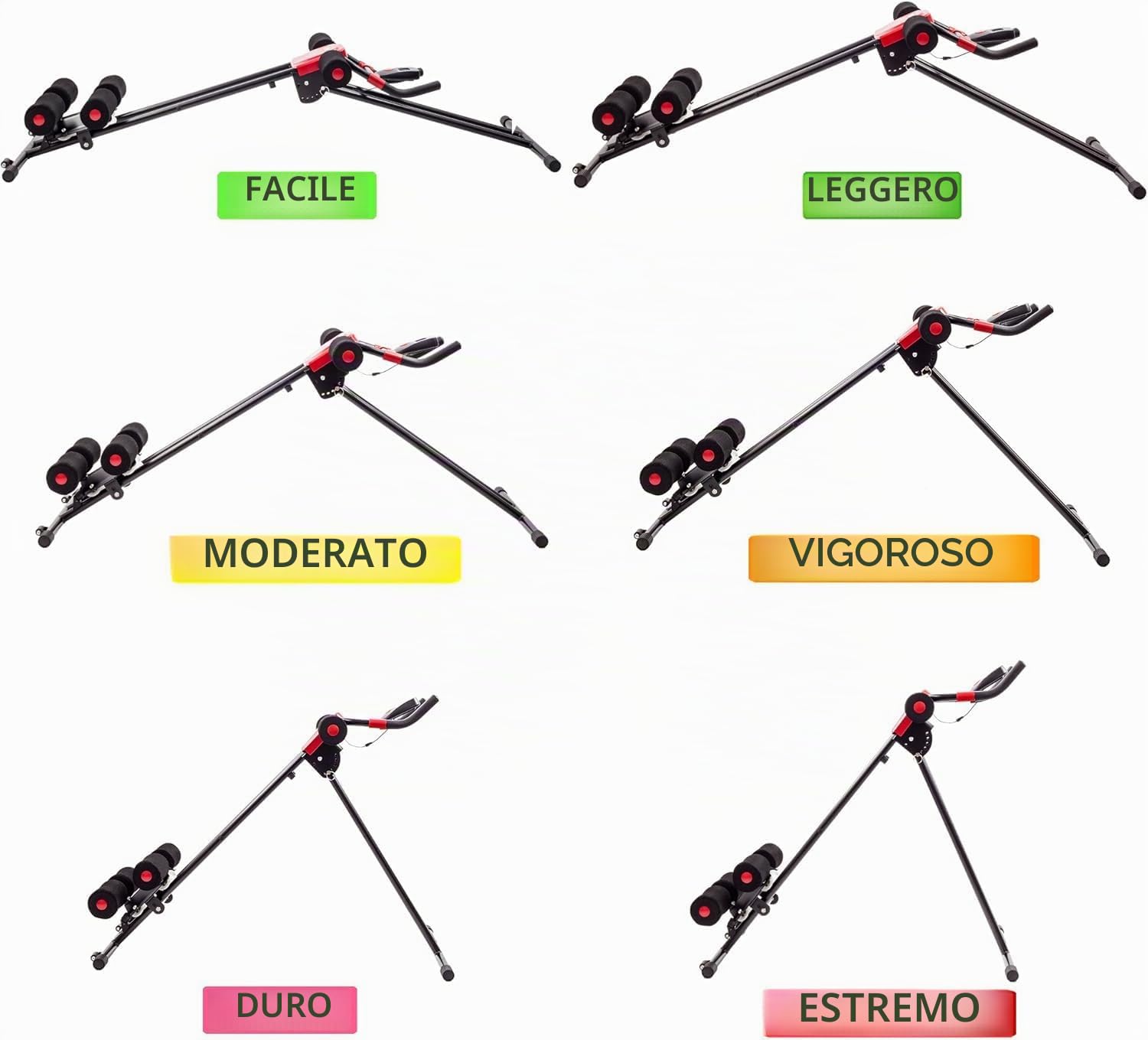 TechFit Panca per Addominali - Panca Palestra Pieghevole Attrezzatura di Fitness Verticale, Supporto per l'Addome Fermo, Dispositivo per Vita, Piattaforma di Resistenza