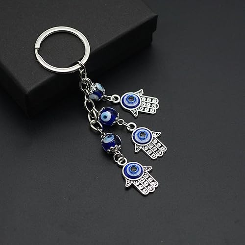 Miniatura 6 de RINHOO Llavero Hamsa contra el mal de ojo, amuleto de buena suerte, amuleto para mujeres y hombres