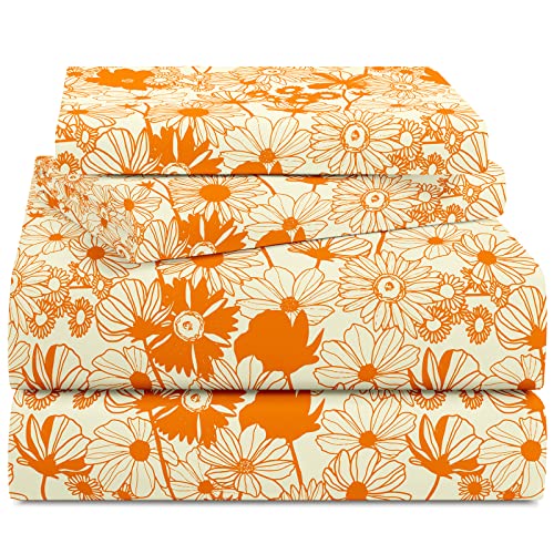 Yiyea Floral Twin Sheets Set - 1800 Thread Count Brushed Microfiber Floral Sheets For Twin Size Bed - Extra Soft, Deep Pocket, Shrinkage And Fade Resistant - 3 Piece Set (Twin) #TOP7