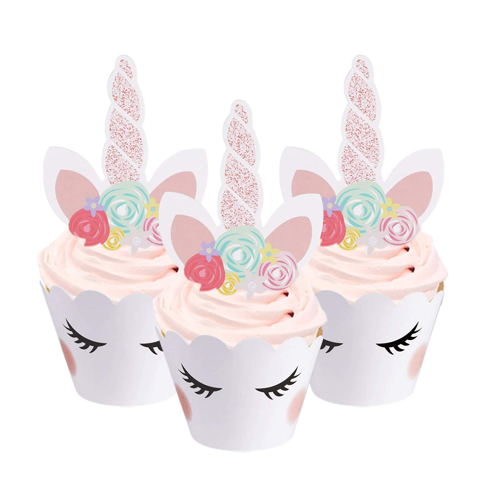 Buy Opret 24 Pack Unicorn Cupcake Toppers, Unicorn Cupcake Decorations