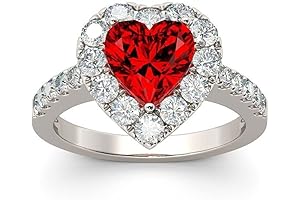 Fashion Silver Heart Ruby Ring: Timeless Elegance for Eternity