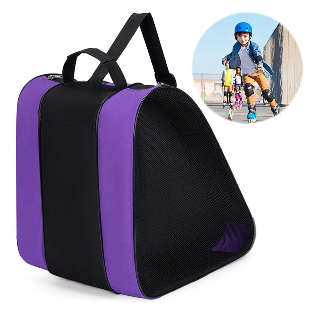 Borsa per pattini a rotelle, scarpe da ghiaccio, tessuto Oxford, scarponi da sci e neve, tracolla per pattinaggio sul ghiaccio per sport