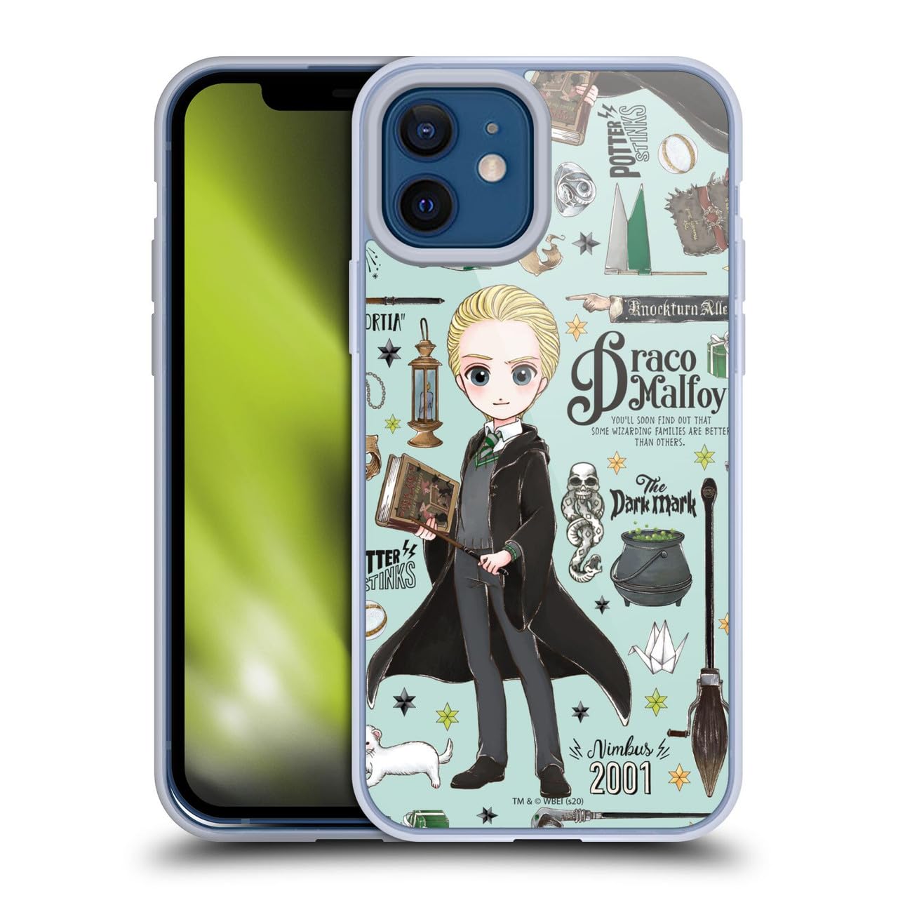 Head Case Designs Licenciado Oficialmente Harry Potter Patrón Luna Reliquias de la Muerte XXXVII Caso Funda de Gel Suave Compatible con Apple iPhone 12 / iPhone 12 Pro — view 41