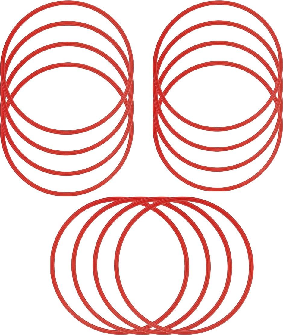 agility and speed training fitness gymnastic ring set of 12 pc red | 12pc ring