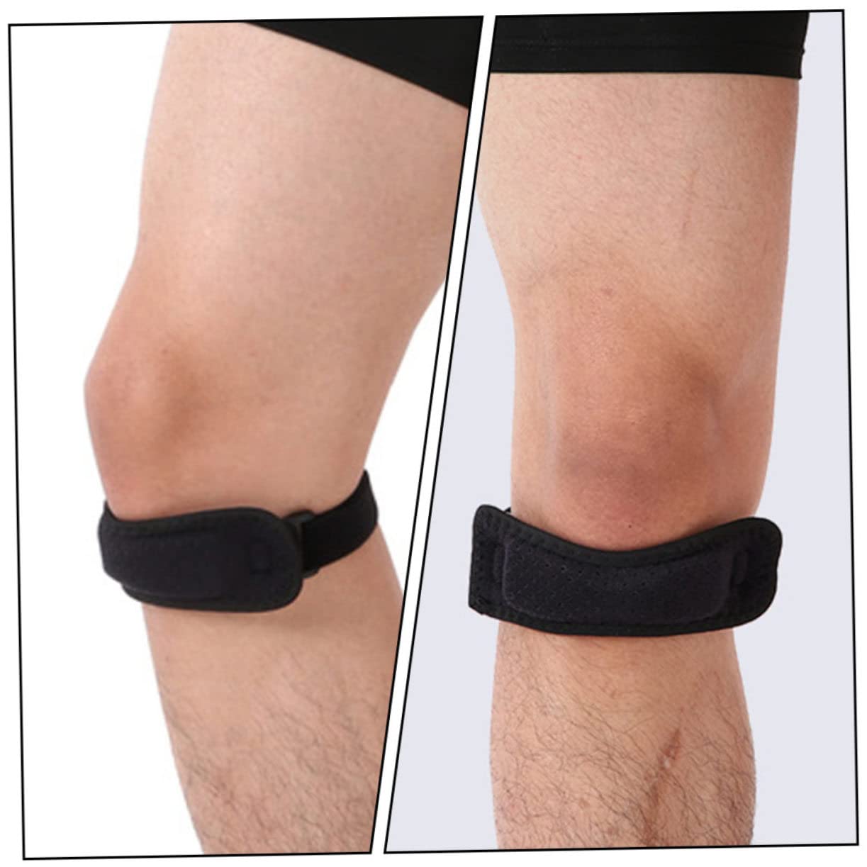 minkissy 2pcs Patella Tendon Strap Guard Support Brace for Knee Running Basketball and Outdoor Sports Breathable and Shockproof Design Unisex