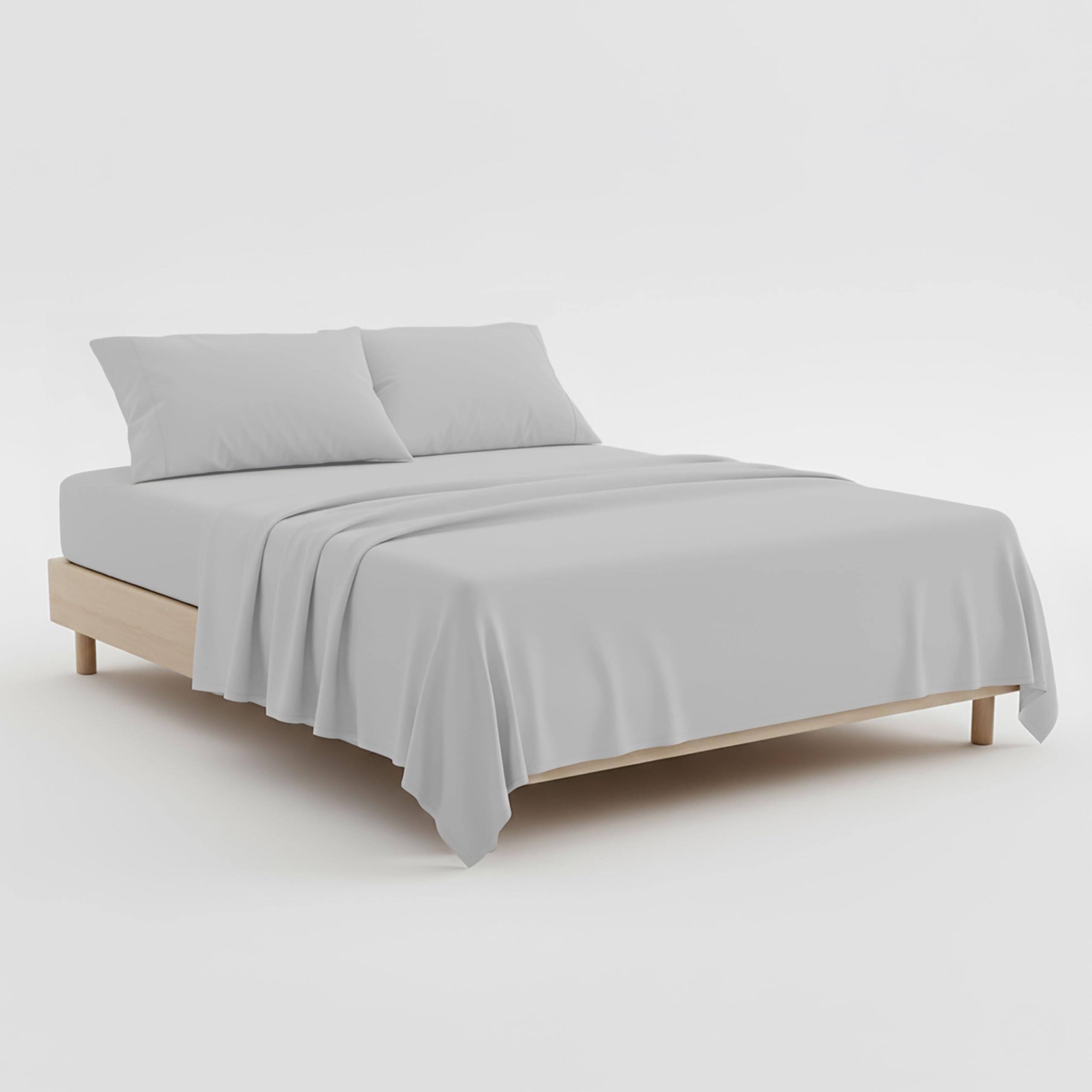 1000 Thread Count Split King Sheets Set 5 Piece Sets 100 Egyptian Cotton Light Grey Sheets Set Split