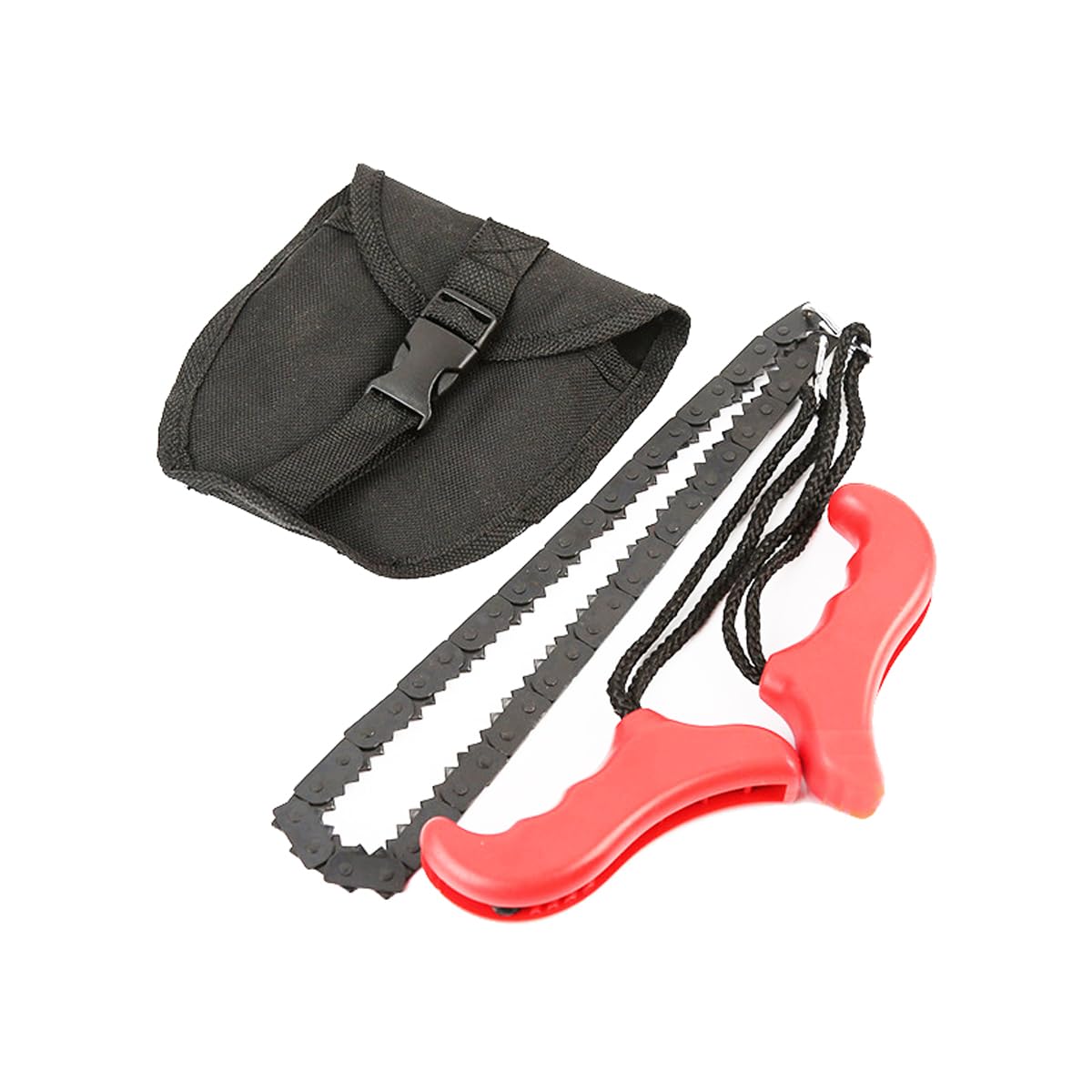 21" Pocket Chainsaw With Handles - Survival Saw and Folding Hand Saw for Trees, Camping and Hunting with Bag
