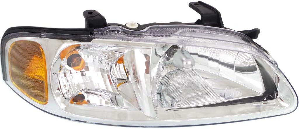 CarLights360: For 2000 2001 Nissan Sentra Headlight Assembly Passenger Side Chrome w/Bulbs DOT Certified For NI2503129