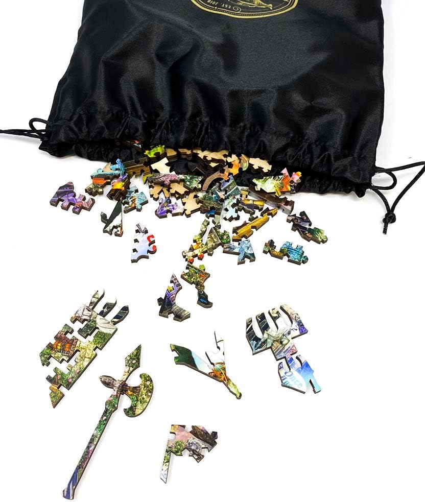 Wooden Jigsaw Puzzle for Adults - Once Upon a Fairytale by Aimee Stewart - 428 Wooden Pieces. Made in USA by Nautilus Puzzles