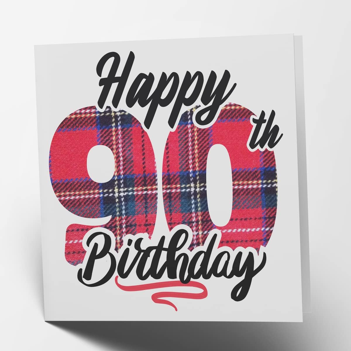 Maturi Happy 70th Birthday Tartan Card - Blank Inside