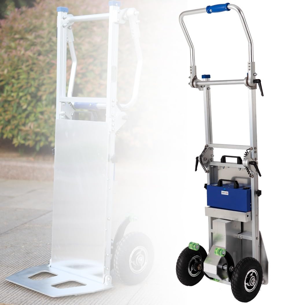 Elektrischer Treppensteiger,Mit Ausziehbarem Griff,Elektrischer Treppensteiger,Electric Stair Climber Aus Aluminiumlegierung,Trolley-Rädern,Dolly-Trolley,Tragfähigkeit 200 Kg A
