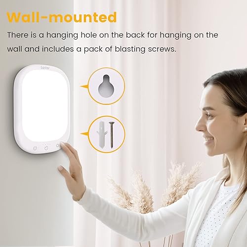 Miniatura 3 de Lámpara de terapia de luz-LASTAR 10,000 Lux Lámpara de luz diurna sin rayos UV con función de memoria, 5 niveles de brillo ajustables y 4