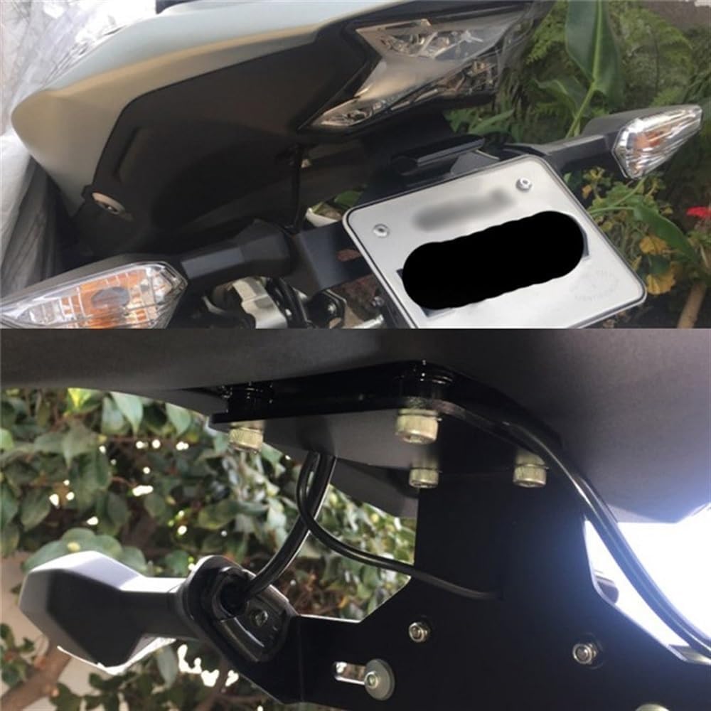 for K&awasaki Z900 2017-2020 Motorcycle Rear Bracket License Plate Frame Short Tail License Plate Frame Motorcycle