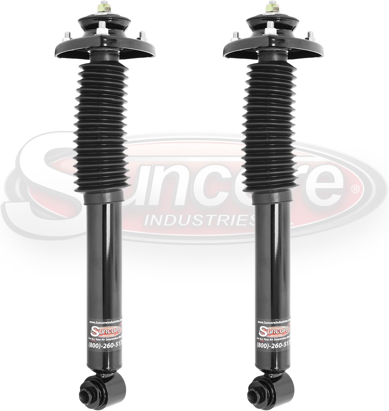 SUNCORE - Rear Pair Gas Shocks Absorbers with Dust Boots & Top Mounts Replacement for 2000-2006 BMW X5