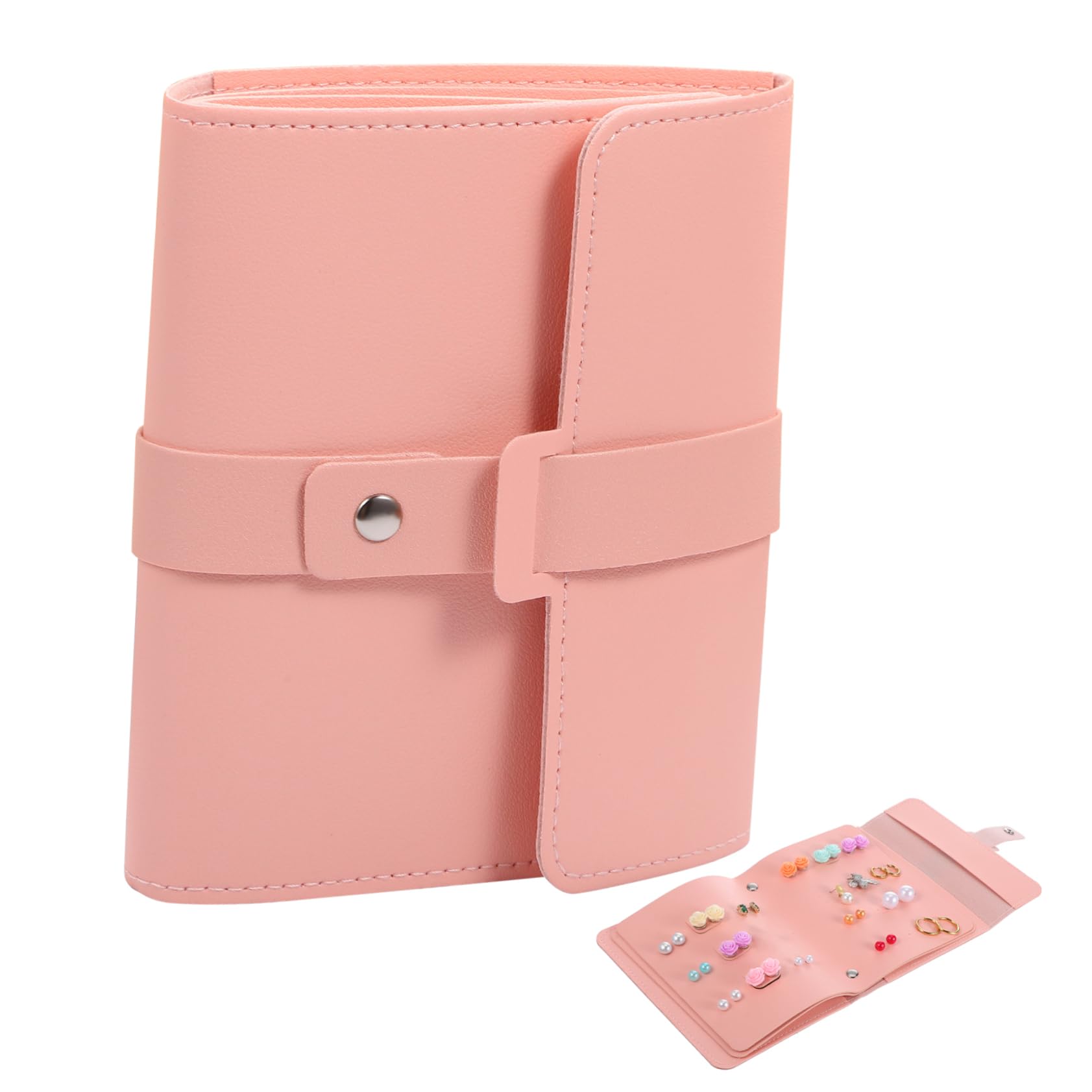 RORPOIR Velvet Jewelry Travel Organizer Case Earring Organizer Book Portable Jewelry Bag Large Capacity Ear Storage Bag