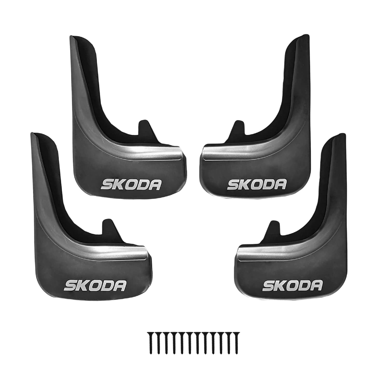 Compatible avec Skoda Kamiq 2019-2025 Jeu de Bavettes Garde-boue Avant et Arrière de Voiture 4 Pcs Noir