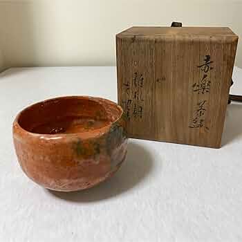 箱あり　赤楽　伊藤才叟　造　抹茶茶碗　仕覆あり　茶道具　津島焼 箱あり 赤楽 伊藤才叟 造 抹茶茶碗 仕覆あり 茶道具 津島焼