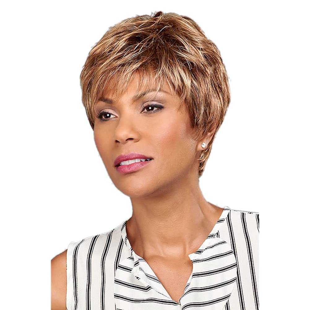 Henry Margu (Faith - Synthetic Monofilament Full Wig in 6H 6H (Chestnut Brown) / (Auburn) Highlights