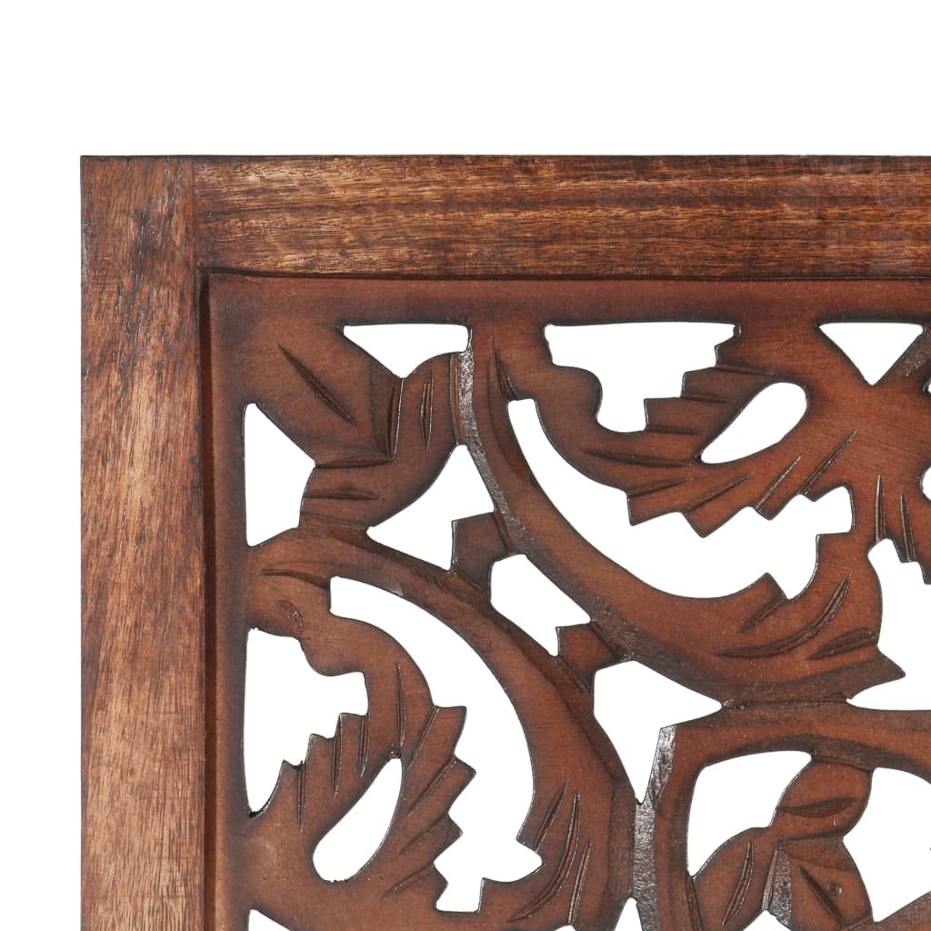 vidaXL Divisorio con 3 Pannelli Separè Speratore Paravento Richiudibile Mobili Arredamento Marrone 120x165 cm Legno Massello di Mango