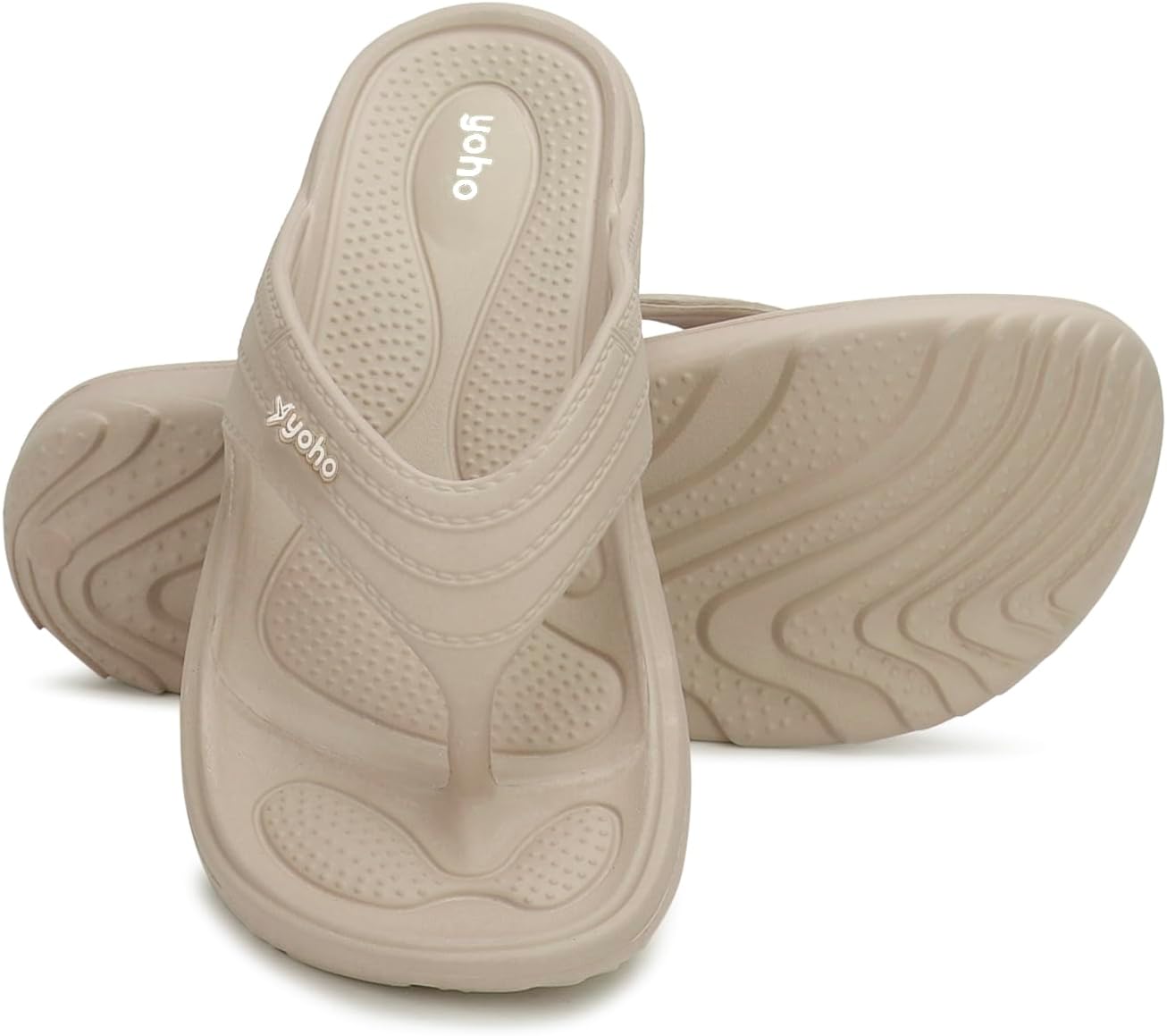 YOHO Drizzle Soft Slippers for Women, Mild Acupressure, Lightweight, Anti Skid & Slip, Diabetic Footwear for Woman, Home Wear Bathroom Chappal for ladies