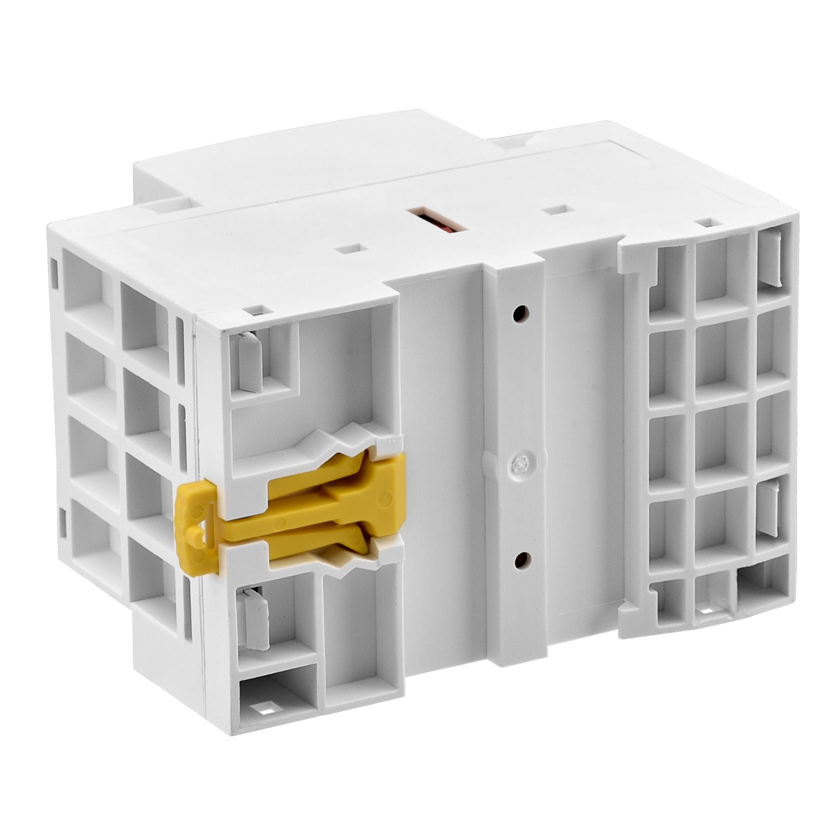 Heschen Contacteur AC modulaire domestique HS1-63M/22 63 A 4 pôles, 2NO 2NC, 220 VAC Bobines, montage sur rail DIN 35 mm, avec interrupteur de commande manuel