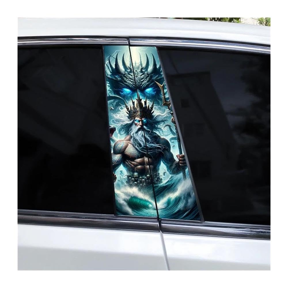 Body Parts 1pair Car Door Pillar Decals Skull Car B-Pillar Stickers DIY(B)
