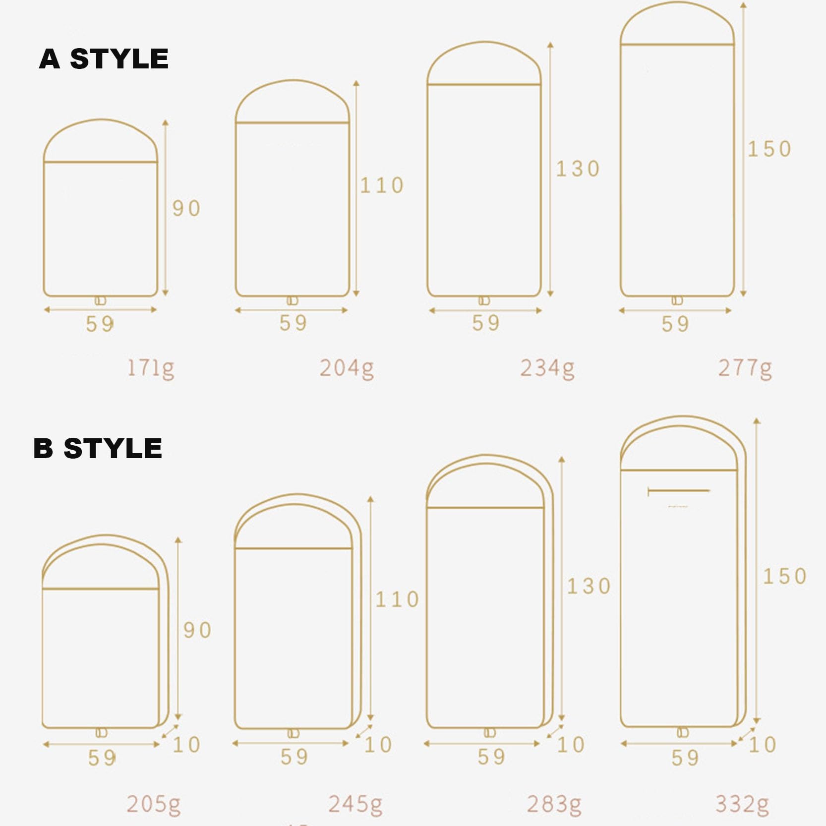 Pack de 3 fundas colgantes for ropa, con fuelle de 9 cm (3,54 pulgadas), con cremallera y ventana transparente, de satén, for guardar ropa (de 90 cm a 150 cm)(Pink,(90cm+110cm+130cm))