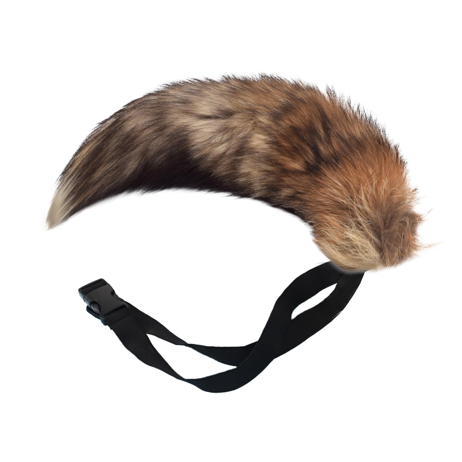 FakeFace ﻿ Faux Fur Fox Tail with Adjustable Waist Belt 15.7 inch Furry Animal Tail for Adult Halloween Cosplay Party Costume (Brown) — image 1