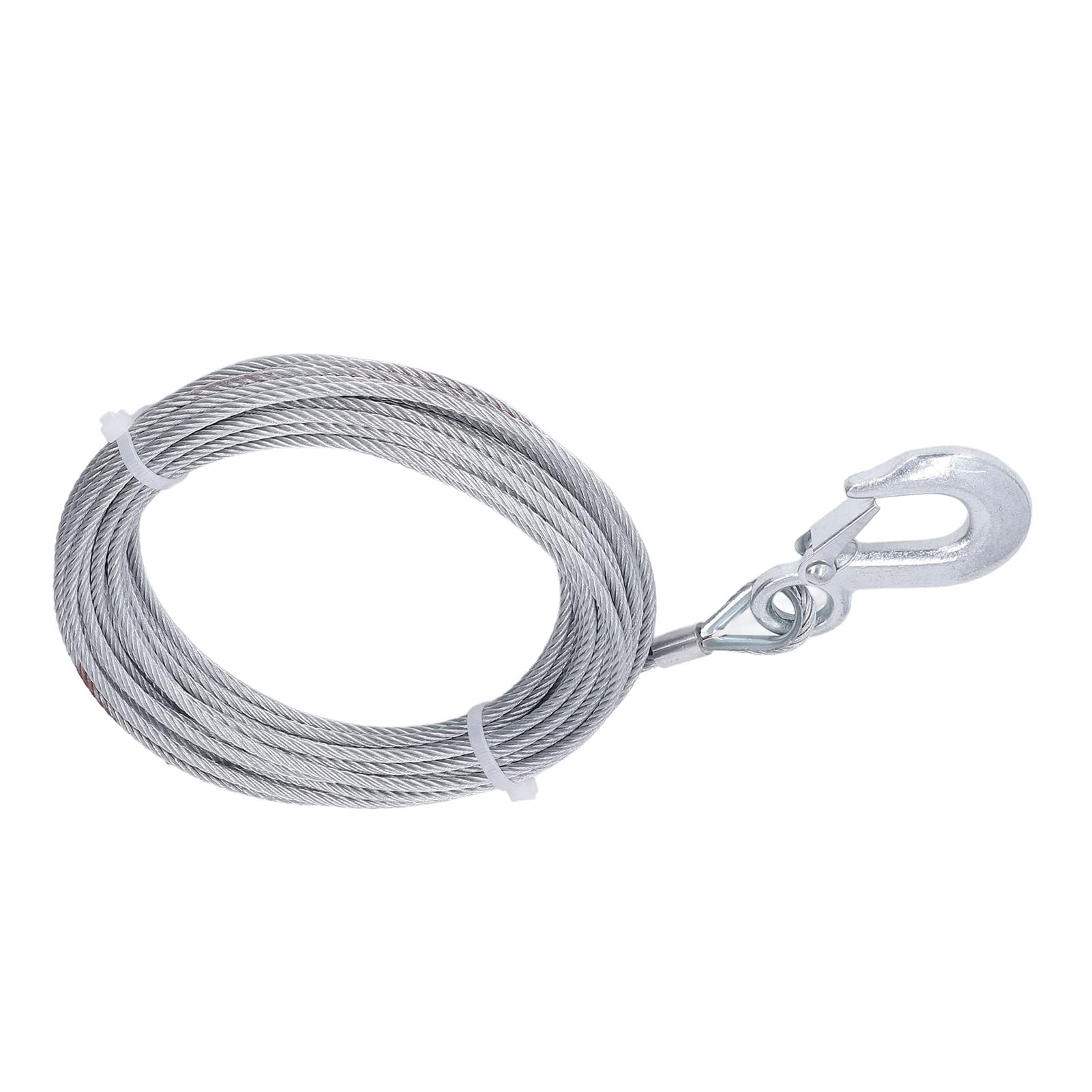 Cable pour Treuil,Cable De Acier De Remplacement pour Treuil, Câble De Treuil De Rechange, Câble métallique de treuil 4 mm x 12 m Câble de 2 000 lb Résistance Acier inoxydable Galvanisé Remplacement