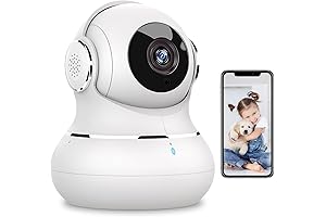 litoakam Indoor Security Camera with 360 Pan/Tilt and 2K Resolution