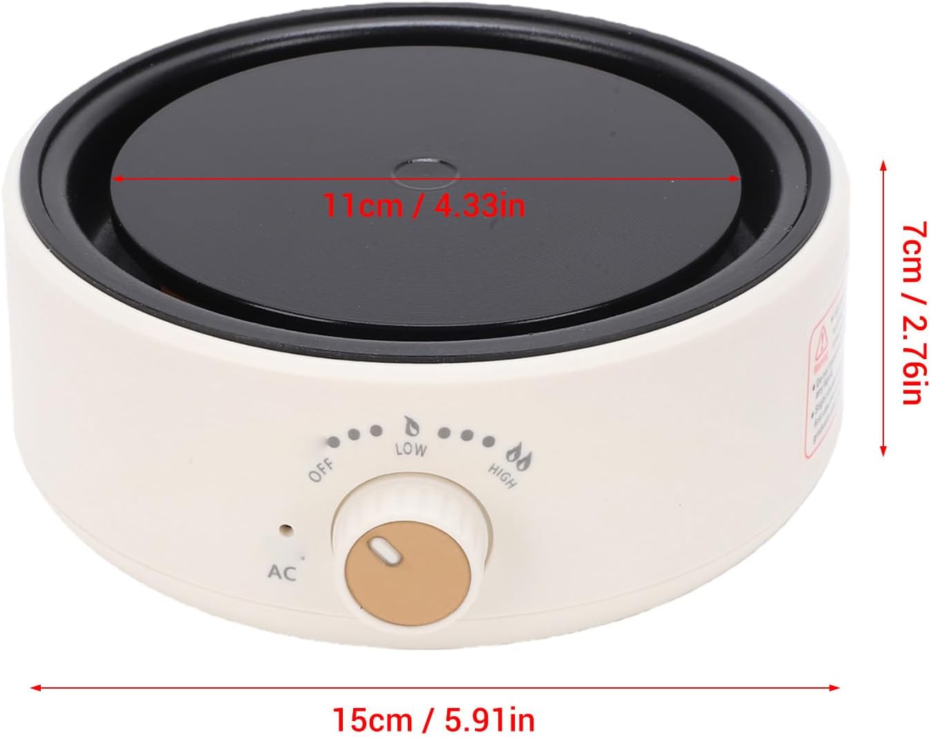 Fafeicy Electric Tea Stove, 500W Mini Hot Plate for Boiling Water and Brewing Tea, with Automatic Power Off Protection, White ABS Metal Design for Home Office (US Plug 110V)