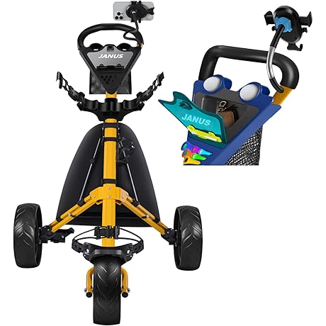 JANUS 3-Wheel Folding Golf Push Cart