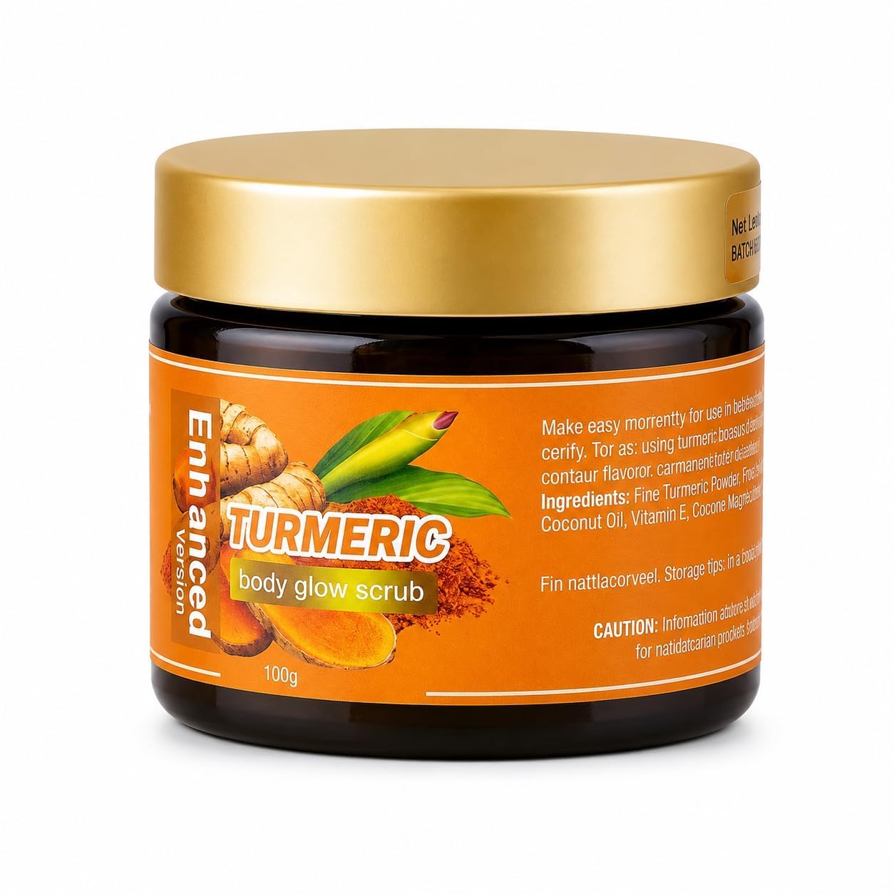 turmeric body scrub for tan removal | exfoliating body polish with turmeric | helps remove dead skin & dullness | smooth, soft & hydrated-looking skin care for women & men