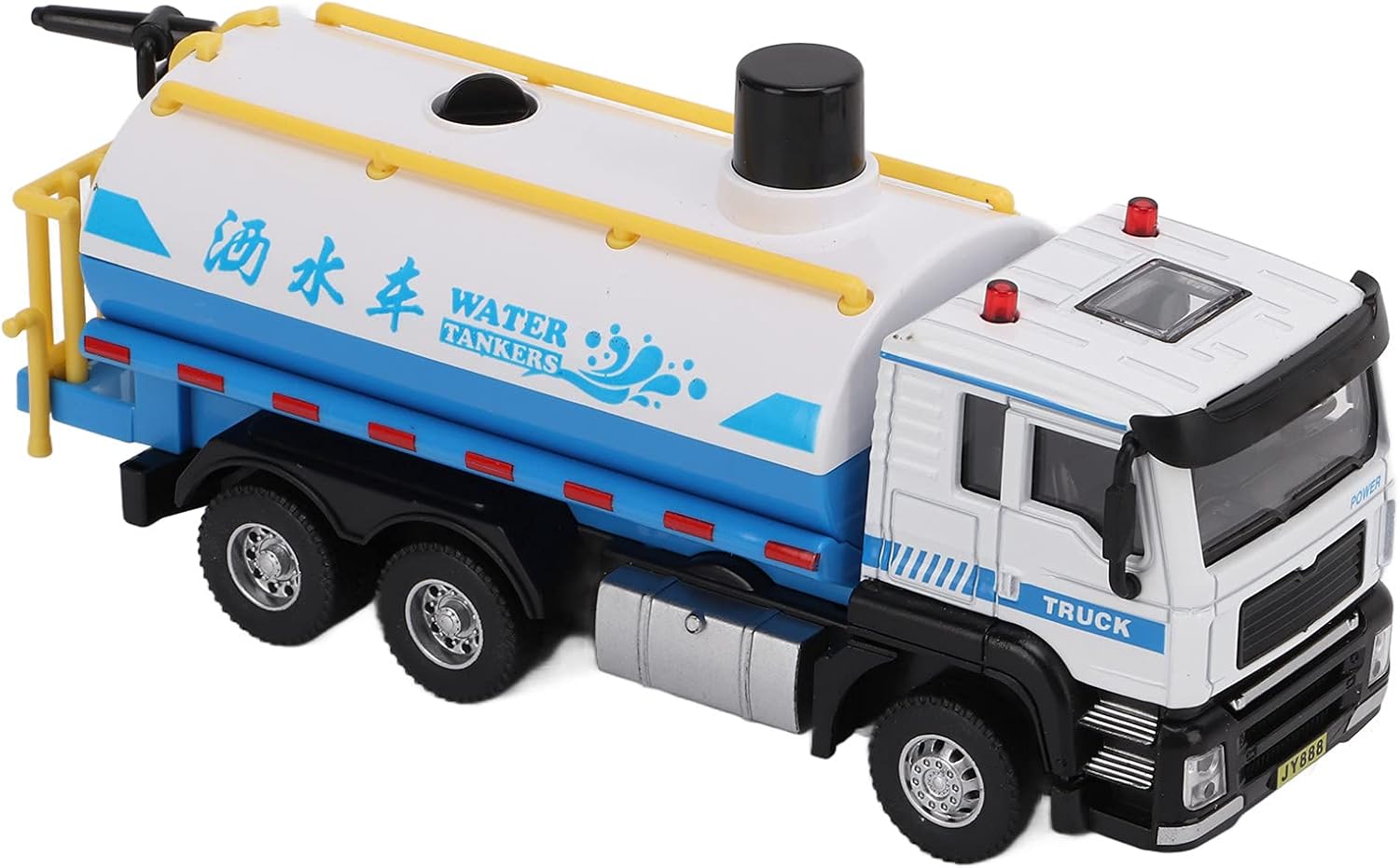 Bnineteenteam Modelo de CamióN Cisterna de Agua, Juguete de CamióN Rociador ExtraíBle de AleacióN 1/50 para Regalos de niñOs y niñAs