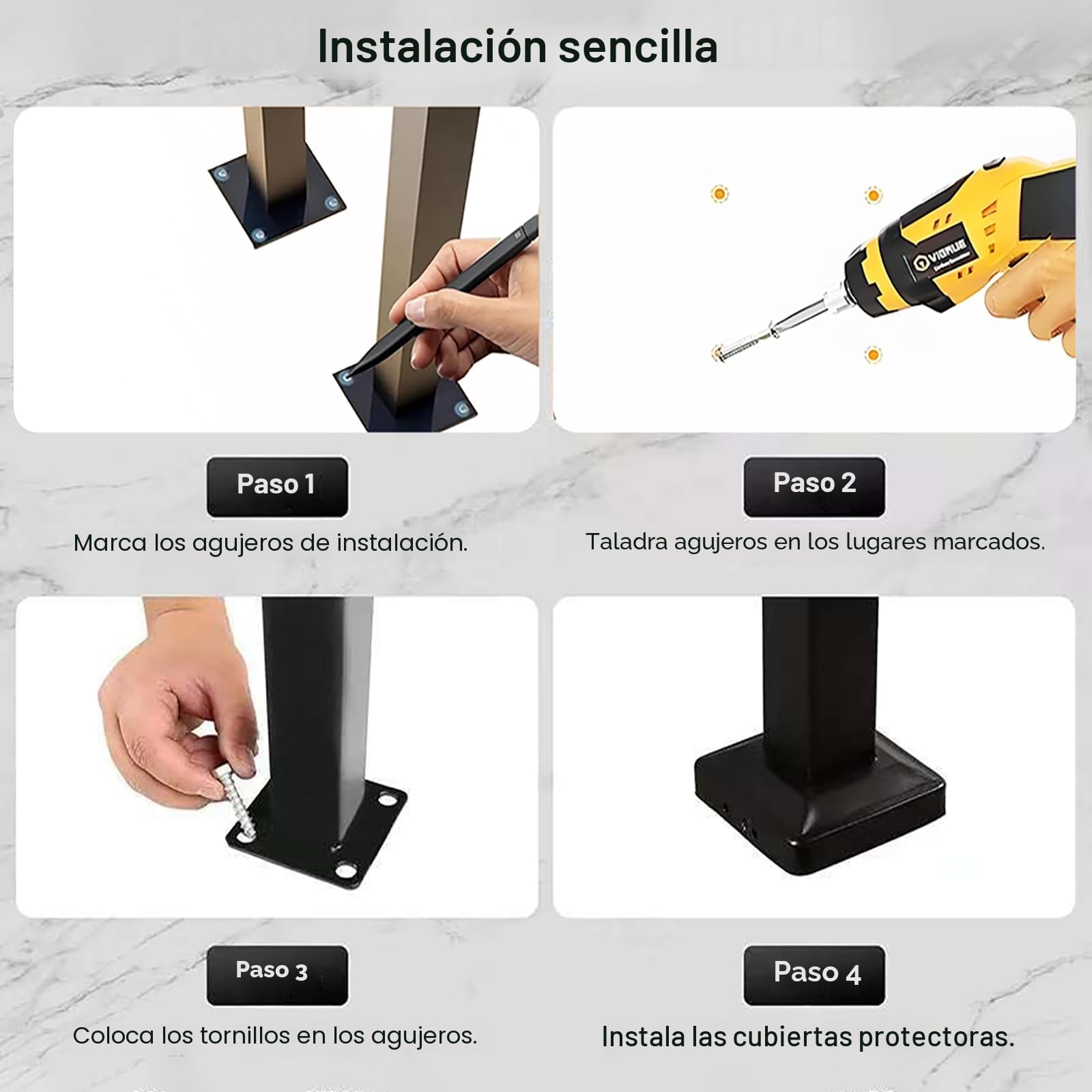 Barandilla Escalera Interior, Pasamanos Escalera en Forma de U, Barandillas Escaleras para Villas, Balcones, Pasillos, Apartamentos, Interiores y Exteriores (85cm, Negro)