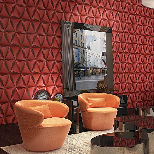 RoseCraft PVC Wall Stickers for Living Room | Latest Stylish 3D Wallpaper for Walls | Home Decor Product | Big Size Red Color Wall Paper for Wall Decor | 53cm(w) x1000cm(l)-57sqft/Roll (B08WCGV9KR) Amazon Price History, Amazon Price Tracker