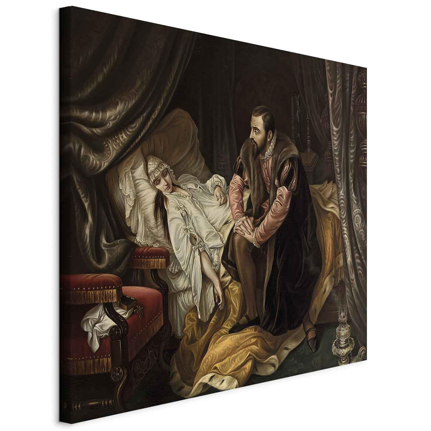 murando - Quadro Fonoassorbente Simmler La Morte Di Barbara Radziwiłłówna 40x40 cm 1 Pezzo - Quadri Acustici - Pannelli Fonoassorbenti Decorativi - Decorazione da Parete Soggiorno l-G-10671-b-a