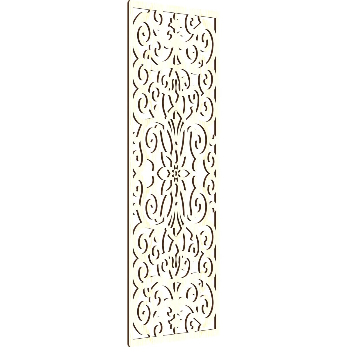 Buel Decorative Pierced Fretwork Wood Wall Panels, 21 3/8"W x 54 3/8"H x 1/4"T, Red Oak