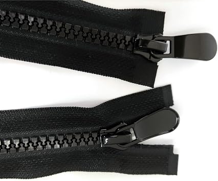 Leekayer #8 Separating Zippers Two Way Resin Zippers 78 Inch Black Zipper for Sewing Craft Dogs Bed Bag Coat Parka Down Jacket 198 cm Heavy Duty Sleeping Bag Zipper Bulk
